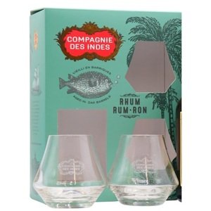 Dárková krabička se dvěma skleničkami na rumy Compagnie des Indes