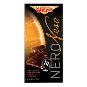 Čokoláda Nero Nero s pomerančovou kůrou 75g