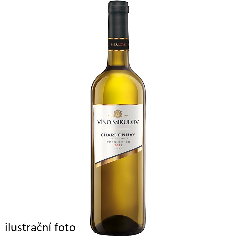 Víno Mikulov Exclusive Chardonnay 2021 pozdní sběr