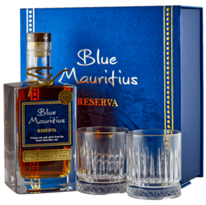 Blue Mauritius Reserva 40% 0.7L (dárkové balení s 2 sklenicemi)