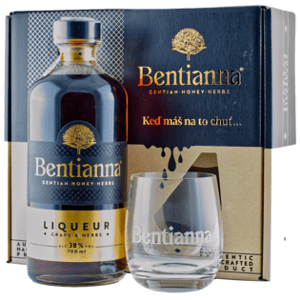 Bentianna Liqueur 38% 0,7L (dárkové balení s 1 sklenici)