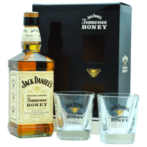 Jack Daniel´s Honey 35% 0,7L (dárkové balení s 2 skleničkami)