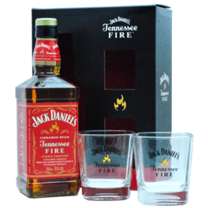 Jack Daniel´s Fire 35% 0,7L (dárkové balení s 2 skleničkami)
