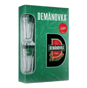 Demänovka Bitter 38% 0,7l (dárkové balení s 2 skleničkami)