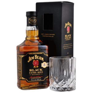 Jim Beam Black Extra Aged + 1 Sklenice 43% 0.7L