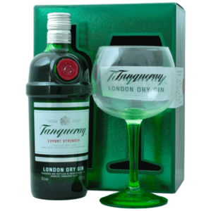 Tanqueray Gin 43,1% 0,7L (dárkové balení s 1 skleničkou)