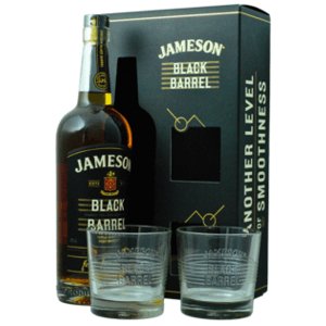 Jameson Black Barrel 40% 0.7L (dárkové balení s 2 skleničkami)