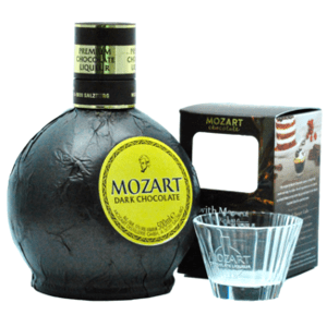 Mozart Dark Chocolate 17% 0.5L (dárkové balení s 1 sklenicí)