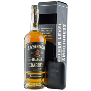 Jameson Black Barrel 40% 0.7L (dárkové balení s ploskačkou)