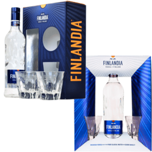Finlandia 40% 0,7L (dárkové balení s 2 skleničkami)
