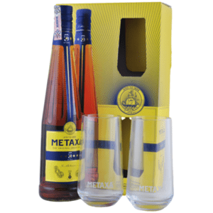 Metaxa 5* 38% 0,7L (dárkové balení s 2 skleničkami)