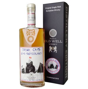 Svach's Old Well whisky Drunk cats go to Switzerland 49,4% 0,5l