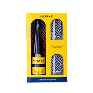 Metaxa 5* 0,7L 38% v krabičce se dvěma skleničkami