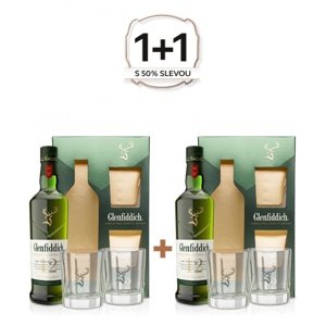 Výhodný balíček: 2x Glenfiddich 12 0,7L dárková kazeta se dvěma skleničkami s 20% slevou