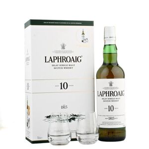 Dárkové balení Laphroaig 10YO 40% 0,7l se skleničkami