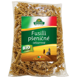 PRO-BIO, obchodní společnost s r.o. BIOLINIE celozrnné fusilli pšeničné BIO 500 g